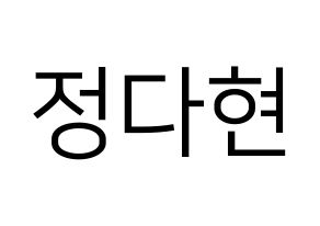 KPOP RCPC(로켓펀치、ロケットパンチ) 다현 (ダヒョン) プリント用応援ボード型紙、うちわ型紙　韓国語/ハングル文字型紙 通常