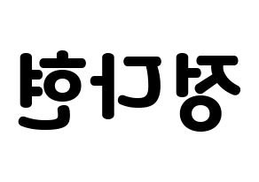 KPOP RCPC(로켓펀치、ロケットパンチ) 다현 (ダヒョン) 応援ボード・うちわ　韓国語/ハングル文字型紙 左右反転