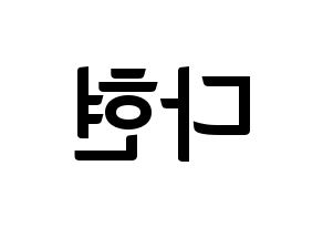 KPOP RCPC(로켓펀치、ロケットパンチ) 다현 (ダヒョン) k-pop アイドル名前 ファンサボード 型紙 左右反転