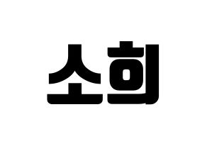 KPOP RCPC(로켓펀치、ロケットパンチ) 소희 (ソヒ) コンサート用　応援ボード・うちわ　韓国語/ハングル文字型紙 通常