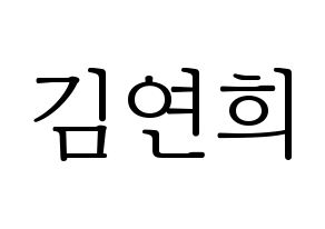 KPOP RCPC(로켓펀치、ロケットパンチ) 연희 (ヨ二) 応援ボード・うちわ　韓国語/ハングル文字型紙 通常