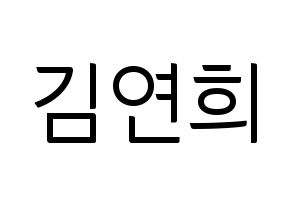 KPOP RCPC(로켓펀치、ロケットパンチ) 연희 (ヨ二) コンサート用　応援ボード・うちわ　韓国語/ハングル文字型紙 通常