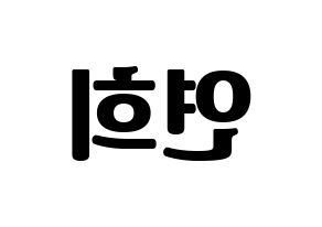 KPOP RCPC(로켓펀치、ロケットパンチ) 연희 (ヨ二) コンサート用　応援ボード・うちわ　韓国語/ハングル文字型紙 左右反転