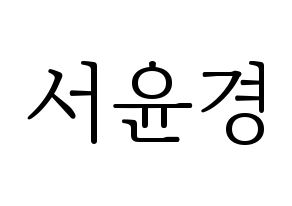 KPOP RCPC(로켓펀치、ロケットパンチ) 윤경 (ユンギョン) 応援ボード・うちわ　韓国語/ハングル文字型紙 通常