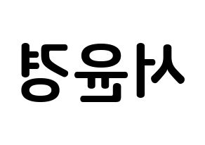 KPOP RCPC(로켓펀치、ロケットパンチ) 윤경 (ソ・ユンギョン, ユンギョン) k-pop アイドル名前　ボード 言葉 左右反転