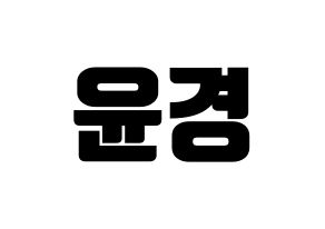 KPOP RCPC(로켓펀치、ロケットパンチ) 윤경 (ユンギョン) コンサート用　応援ボード・うちわ　韓国語/ハングル文字型紙 通常