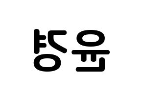 KPOP RCPC(로켓펀치、ロケットパンチ) 윤경 (ソ・ユンギョン, ユンギョン) k-pop アイドル名前　ボード 言葉 左右反転