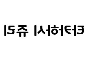 KPOP RCPC(로켓펀치、ロケットパンチ) 쥬리 (ジュリ) 応援ボード・うちわ　韓国語/ハングル文字型紙 左右反転