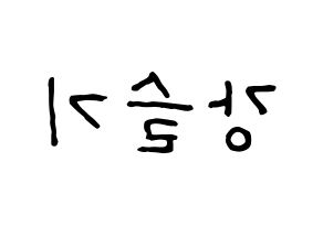 KPOP Red Velvet(레드벨벳、レッド・ベルベット) 슬기 (スルギ) k-pop アイドル名前 ファンサボード 型紙 左右反転
