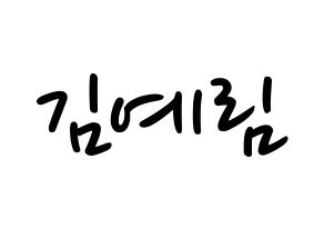 KPOP Red Velvet(레드벨벳、レッド・ベルベット) 예리 (イェリ) 応援ボード ハングル 型紙  通常