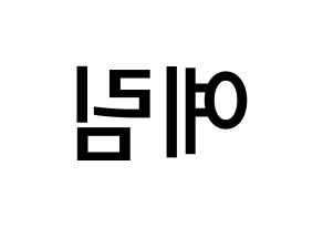 KPOP Red Velvet(레드벨벳、レッド・ベルベット) 예리 (キム・イェリム, イェリ) 無料サイン会用、イベント会用応援ボード型紙 左右反転
