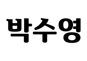 KPOP Red Velvet(레드벨벳、レッド・ベルベット) 조이 (ジョイ) コンサート用　応援ボード・うちわ　韓国語/ハングル文字型紙 通常