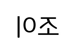 KPOP Red Velvet(레드벨벳、レッド・ベルベット) 조이 (ジョイ) プリント用応援ボード型紙、うちわ型紙　韓国語/ハングル文字型紙 左右反転