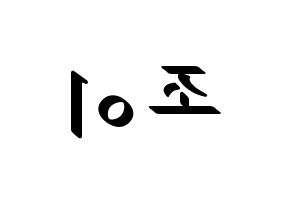 KPOP Red Velvet(레드벨벳、レッド・ベルベット) 조이 (ジョイ) 応援ボード ハングル 型紙  左右反転