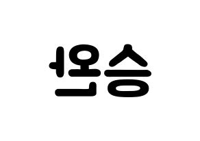KPOP Red Velvet(레드벨벳、レッド・ベルベット) 웬디 (ソン・スンワン, ウェンディ) 応援ボード、うちわ無料型紙、応援グッズ 左右反転