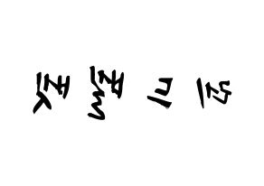 KPOP歌手 Red Velvet(레드벨벳、レッド・ベルベット) 応援ボード型紙、うちわ型紙　韓国語/ハングル文字 左右反転