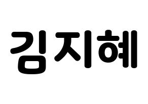 KPOP S.I.S(에스아이에스、エスアイエス) 지해 (ジヘ) 応援ボード・うちわ　韓国語/ハングル文字型紙 通常