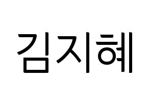 KPOP S.I.S(에스아이에스、エスアイエス) 지해 (ジヘ) コンサート用　応援ボード・うちわ　韓国語/ハングル文字型紙 通常