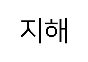 KPOP S.I.S(에스아이에스、エスアイエス) 지해 (ジヘ) プリント用応援ボード型紙、うちわ型紙　韓国語/ハングル文字型紙 通常