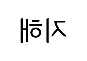 KPOP S.I.S(에스아이에스、エスアイエス) 지해 (ジヘ) コンサート用　応援ボード・うちわ　韓国語/ハングル文字型紙 左右反転