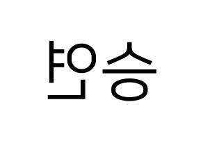 KPOP S.I.S(에스아이에스、エスアイエス) 앤 (エン) プリント用応援ボード型紙、うちわ型紙　韓国語/ハングル文字型紙 左右反転