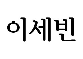 KPOP S.I.S(에스아이에스、エスアイエス) 세빈 (セビン) プリント用応援ボード型紙、うちわ型紙　韓国語/ハングル文字型紙 通常