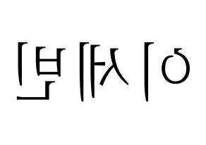 KPOP S.I.S(에스아이에스、エスアイエス) 세빈 (セビン) 応援ボード・うちわ　韓国語/ハングル文字型紙 左右反転
