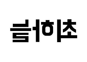 KPOP SATURDAY(새러데이、サタデー) 하늘 (ハヌル) k-pop アイドル名前 ファンサボード 型紙 左右反転