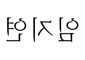KPOP SATURDAY(새러데이、サタデー) 유키 (ユキ) 応援ボード・うちわ　韓国語/ハングル文字型紙 左右反転