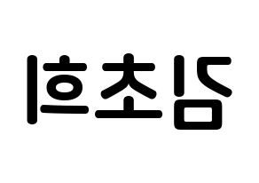 KPOP SATURDAY(새러데이、サタデー) 초희 (キム・チョヒ, チョヒ) k-pop アイドル名前　ボード 言葉 左右反転