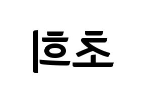 KPOP SATURDAY(새러데이、サタデー) 초희 (チョヒ) k-pop アイドル名前 ファンサボード 型紙 左右反転