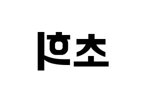 KPOP SATURDAY(새러데이、サタデー) 초희 (チョヒ) k-pop アイドル名前 ファンサボード 型紙 左右反転