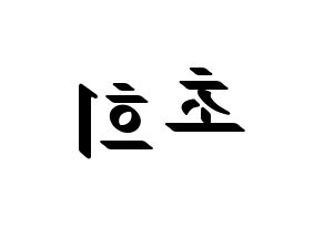 KPOP SATURDAY(새러데이、サタデー) 초희 (チョヒ) 応援ボード ハングル 型紙  左右反転