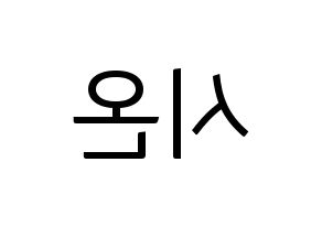 KPOP SATURDAY(새러데이、サタデー) 시온 (シオン) コンサート用　応援ボード・うちわ　韓国語/ハングル文字型紙 左右反転