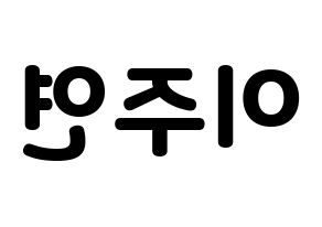 KPOP SATURDAY(새러데이、サタデー) 주연 (ジュヨン) 応援ボード・うちわ　韓国語/ハングル文字型紙 左右反転