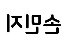 KPOP SATURDAY(새러데이、サタデー) 아연 (ソン・ミンジ, アヨン) k-pop アイドル名前　ボード 言葉 左右反転