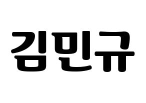 KPOP SEVENTEEN(세븐틴、セブンティーン) 민규 (ミンギュ) コンサート用　応援ボード・うちわ　韓国語/ハングル文字型紙 通常