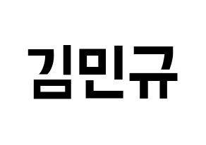 KPOP SEVENTEEN(세븐틴、セブンティーン) 민규 (ミンギュ) k-pop アイドル名前 ファンサボード 型紙 通常