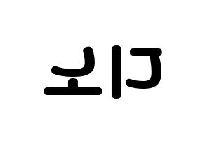 KPOP SEVENTEEN(세븐틴、セブンティーン) 디노 (ディノ) 応援ボード・うちわ　韓国語/ハングル文字型紙 左右反転