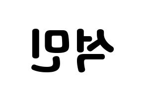 KPOP SEVENTEEN(세븐틴、セブンティーン) 도겸 (ドギョム) 応援ボード・うちわ　韓国語/ハングル文字型紙 左右反転