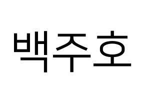 KPOP SF9(에스에프나인、エスエフナイン) 주호 (ジュホ) プリント用応援ボード型紙、うちわ型紙　韓国語/ハングル文字型紙 通常