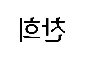 KPOP SF9(에스에프나인、エスエフナイン) 찬희 (チャニ) プリント用応援ボード型紙、うちわ型紙　韓国語/ハングル文字型紙 左右反転