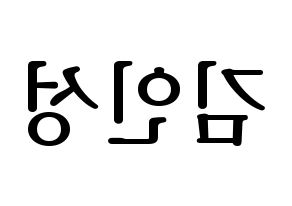 KPOP SF9(에스에프나인、エスエフナイン) 인성 (インソン) プリント用応援ボード型紙、うちわ型紙　韓国語/ハングル文字型紙 左右反転