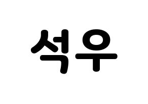 KPOP SF9(에스에프나인、エスエフナイン) 로운 (ロウン) 応援ボード・うちわ　韓国語/ハングル文字型紙 通常
