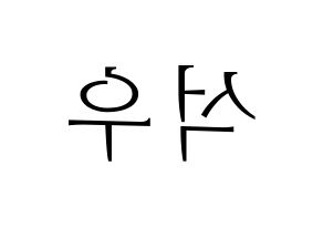 KPOP SF9(에스에프나인、エスエフナイン) 로운 (ロウン) 応援ボード・うちわ　韓国語/ハングル文字型紙 左右反転