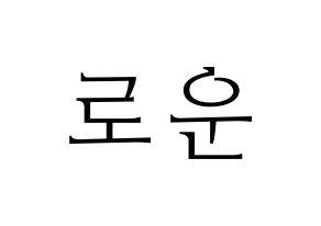 KPOP SF9(에스에프나인、エスエフナイン) 로운 (ロウン) 応援ボード・うちわ　韓国語/ハングル文字型紙 通常