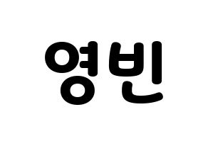 KPOP SF9(에스에프나인、エスエフナイン) 영빈 (ヨンビン) 応援ボード・うちわ　韓国語/ハングル文字型紙 通常
