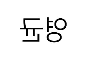 KPOP SF9(에스에프나인、エスエフナイン) 휘영 (フィヨン) プリント用応援ボード型紙、うちわ型紙　韓国語/ハングル文字型紙 左右反転