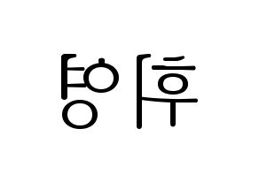 KPOP SF9(에스에프나인、エスエフナイン) 휘영 (フィヨン) 応援ボード・うちわ　韓国語/ハングル文字型紙 左右反転
