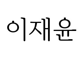 KPOP SF9(에스에프나인、エスエフナイン) 재윤 (ジェユン) 応援ボード・うちわ　韓国語/ハングル文字型紙 通常